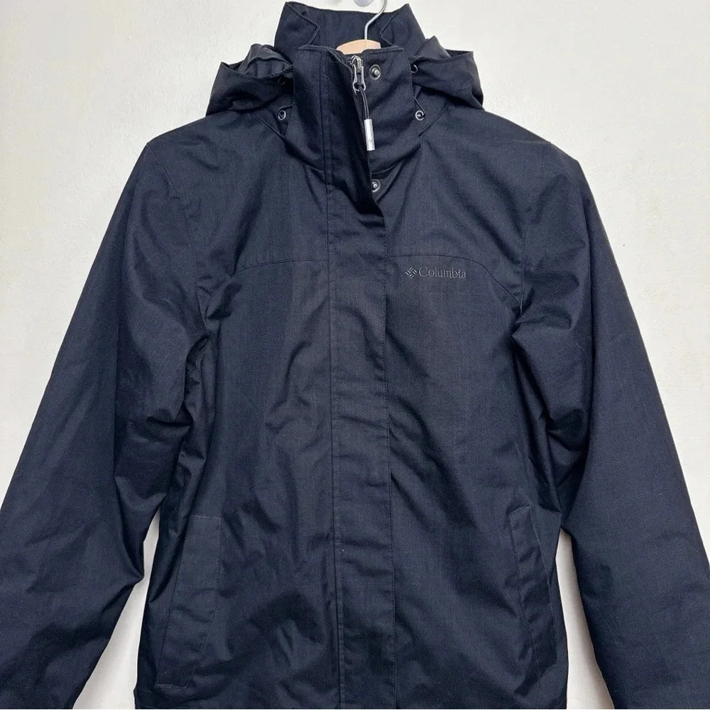Columbia Womens Xsmall 3-In-1 Hooded Soft Shell Jacket In Black - Picture 4 of 16